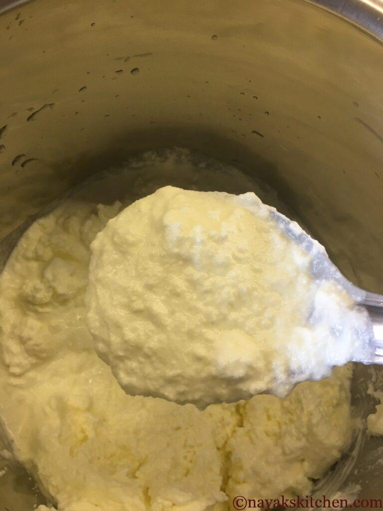 Collecting fresh cream