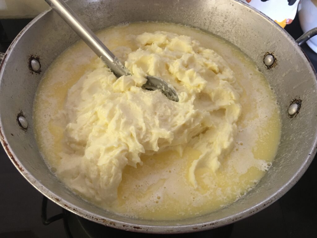Butter starts melting slowly