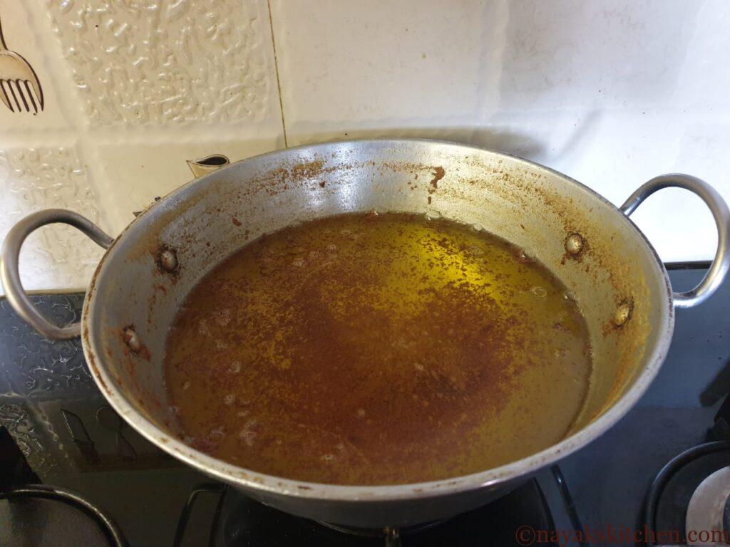 Clear golden homemade ghee