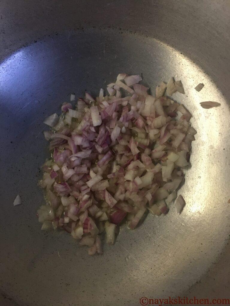 Adding finely chopped onion