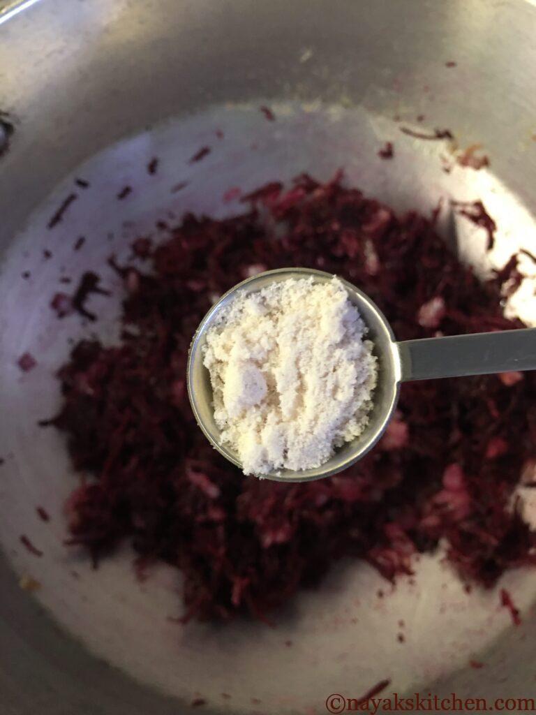 Adding salt to mixture