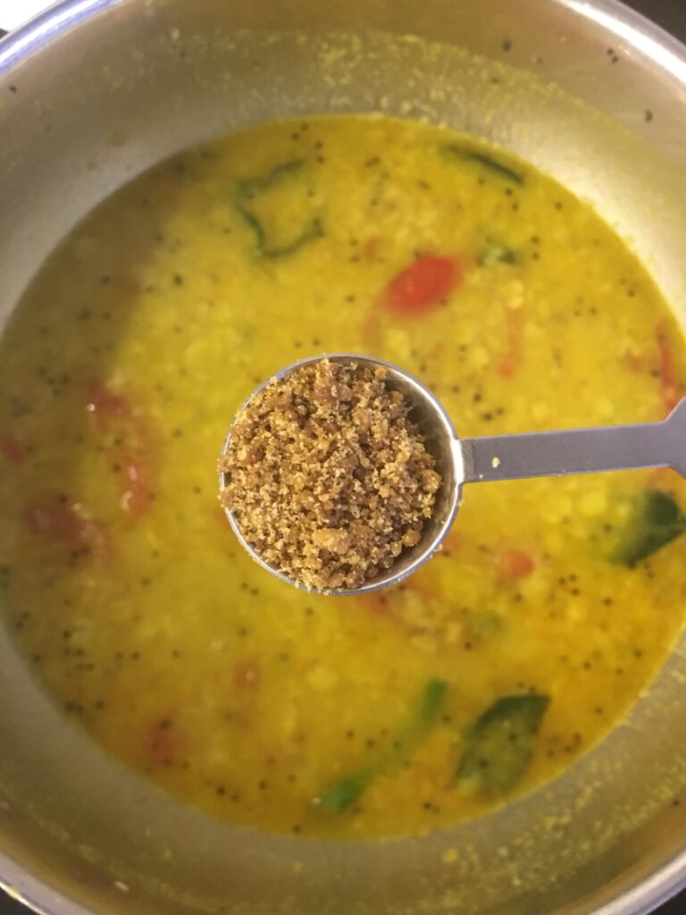 Adding jaggery