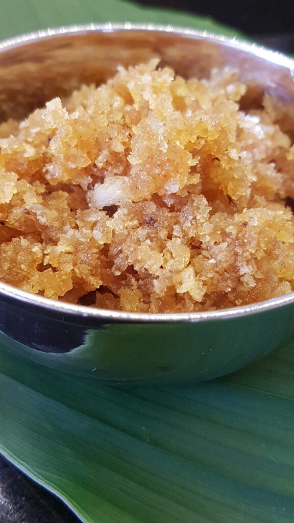 Coconut jaggery stuffing