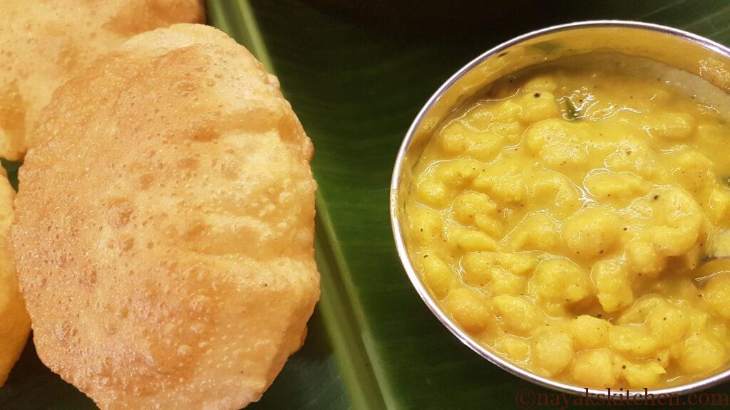 Chanyachi usal served with puri
