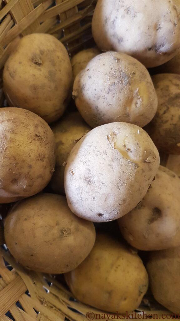 Potatoes in a basket