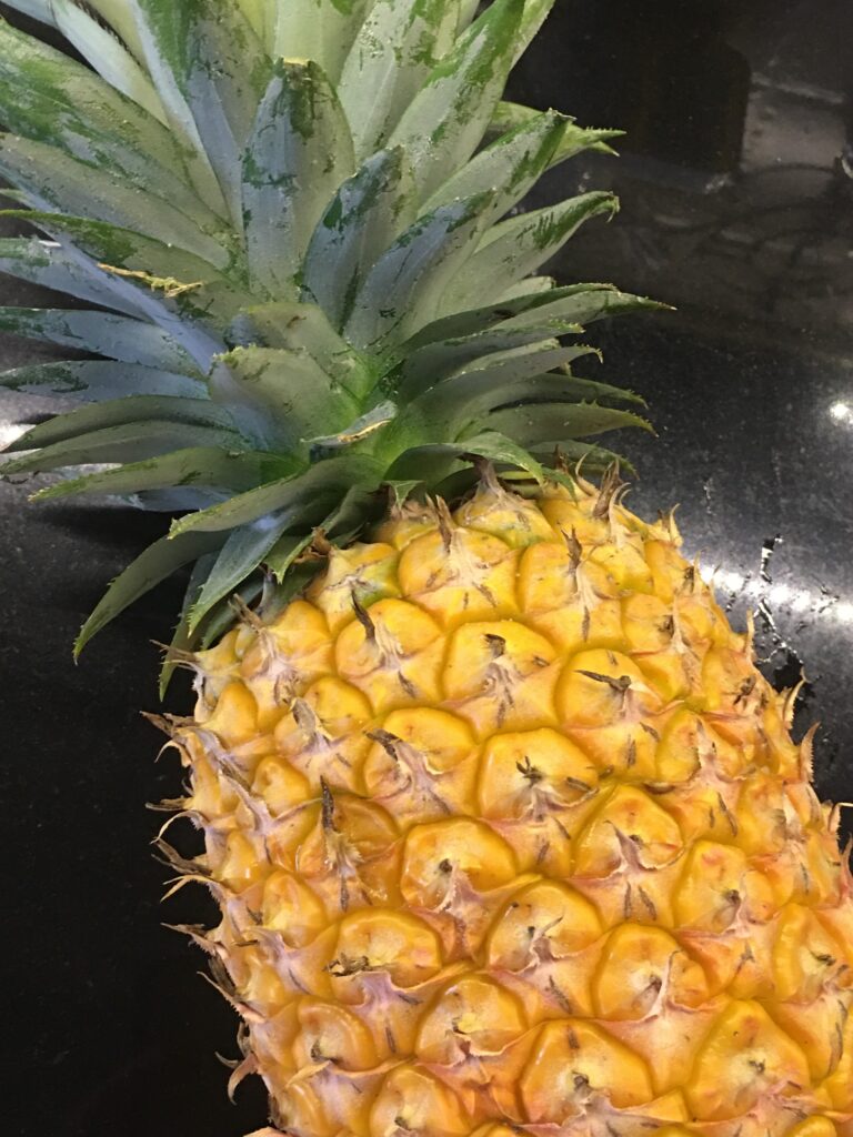 Fresh pineapple to prepare pineapple jam
