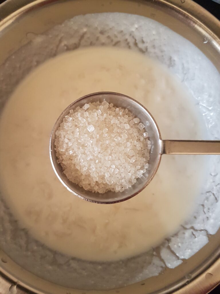 Adding sugar