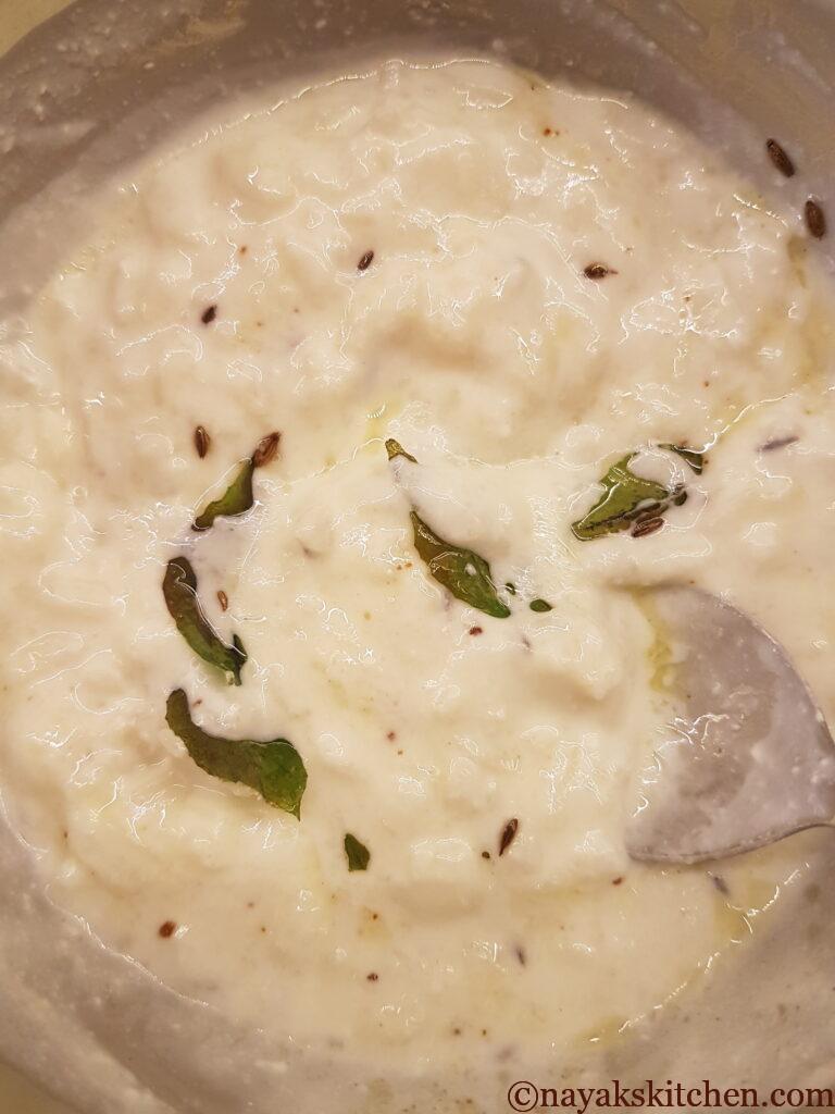 Mixing everything well