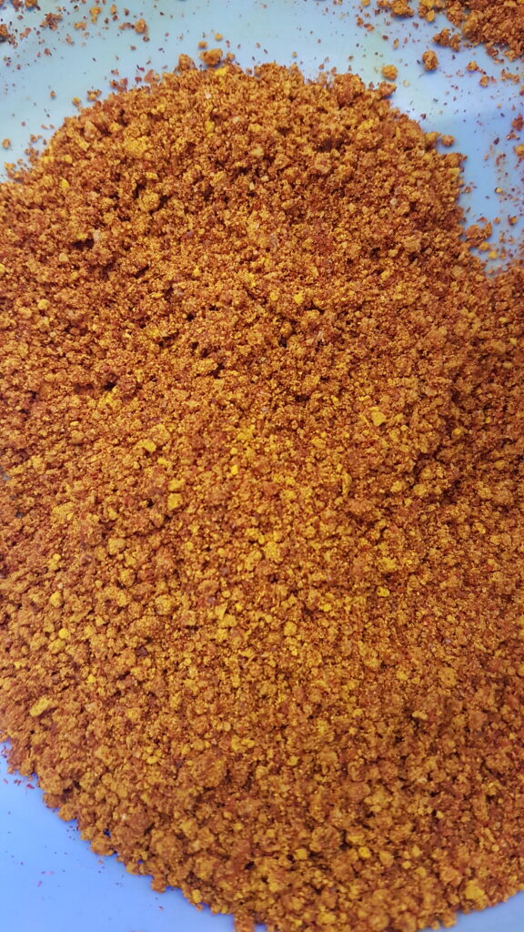 Spices mixed well to apply to kingfish