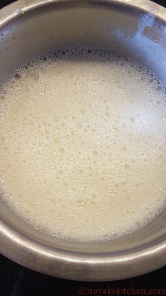 Milk ready to make homemade curd