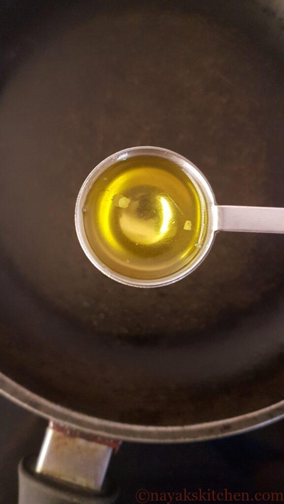 Heating ghee to roast nuts