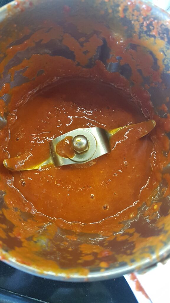 Grinding to a smooth and fine paste