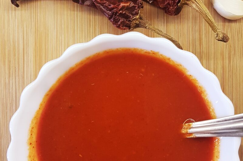 Red Chutney | Red chilli garlic chutney for chaat