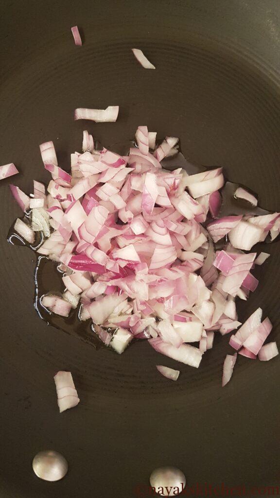 Sauteing onion