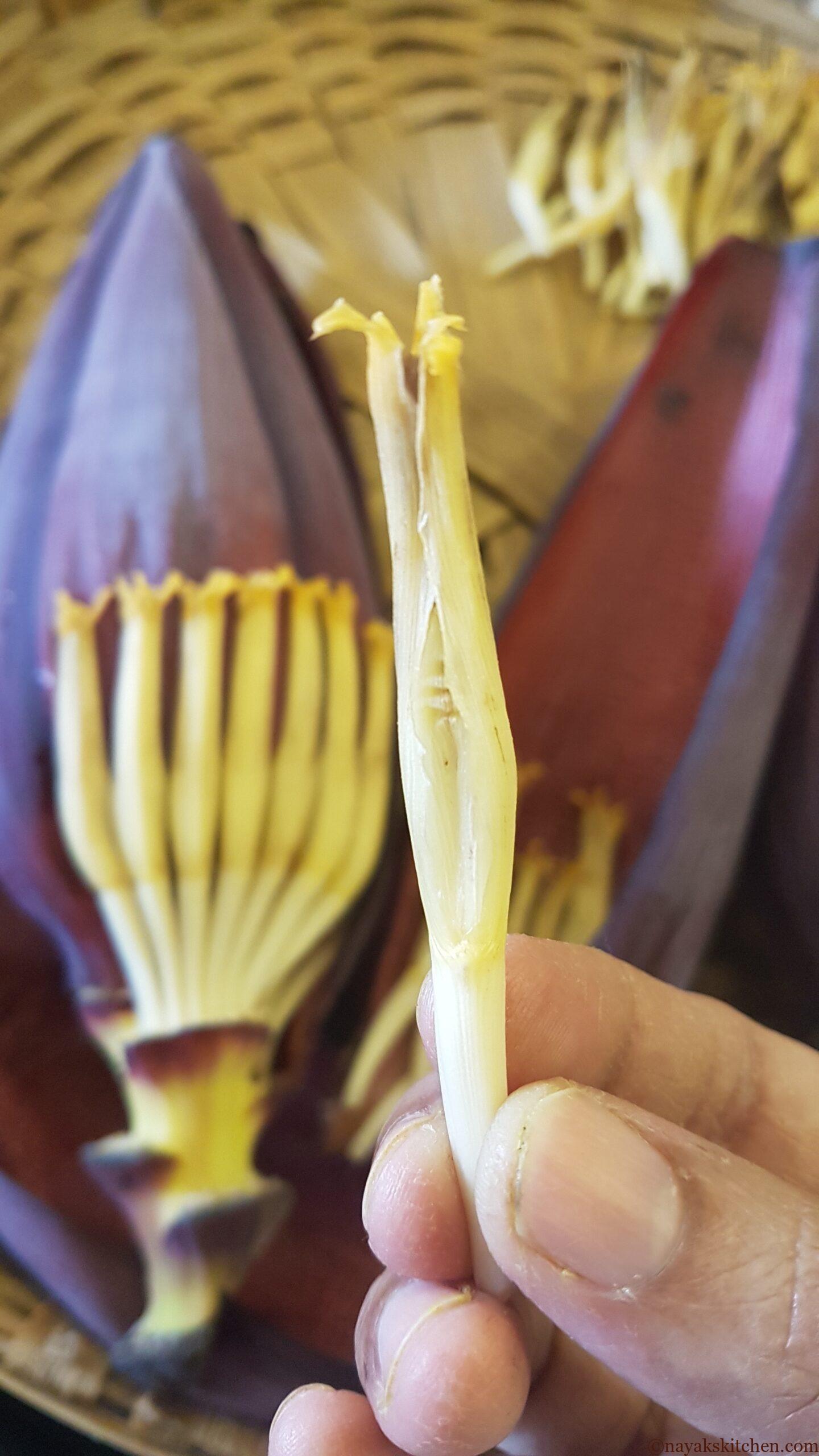 How to clean banana flower nayakskitchen Your Own Pakshala