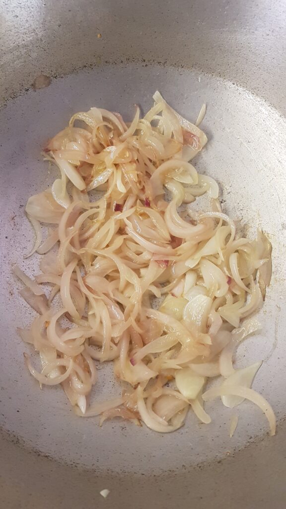 Saute onion till light brown