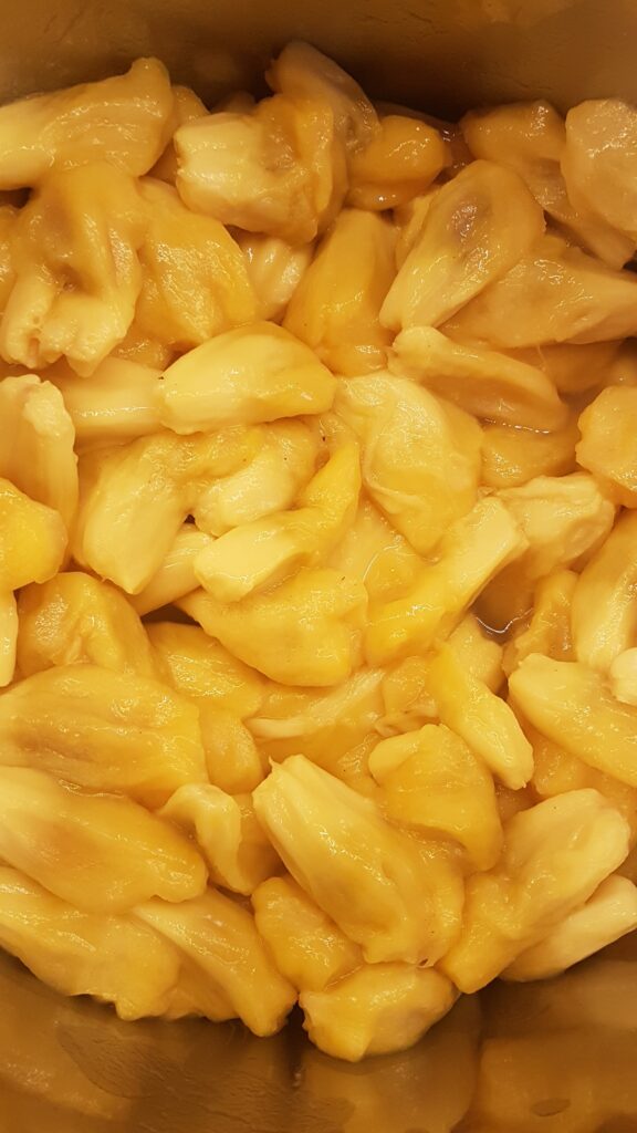 Seperated jackfruit pods