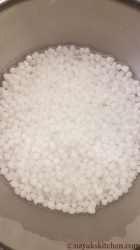 Soaking Sabudana/Sago