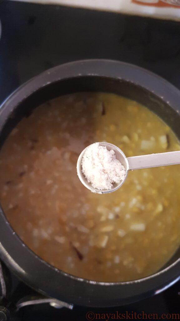 Adding salt to mangane