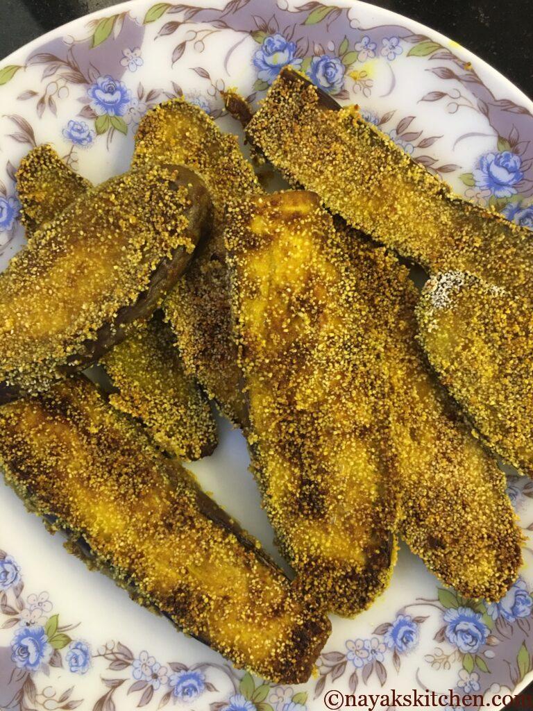 Brinjal rava fry