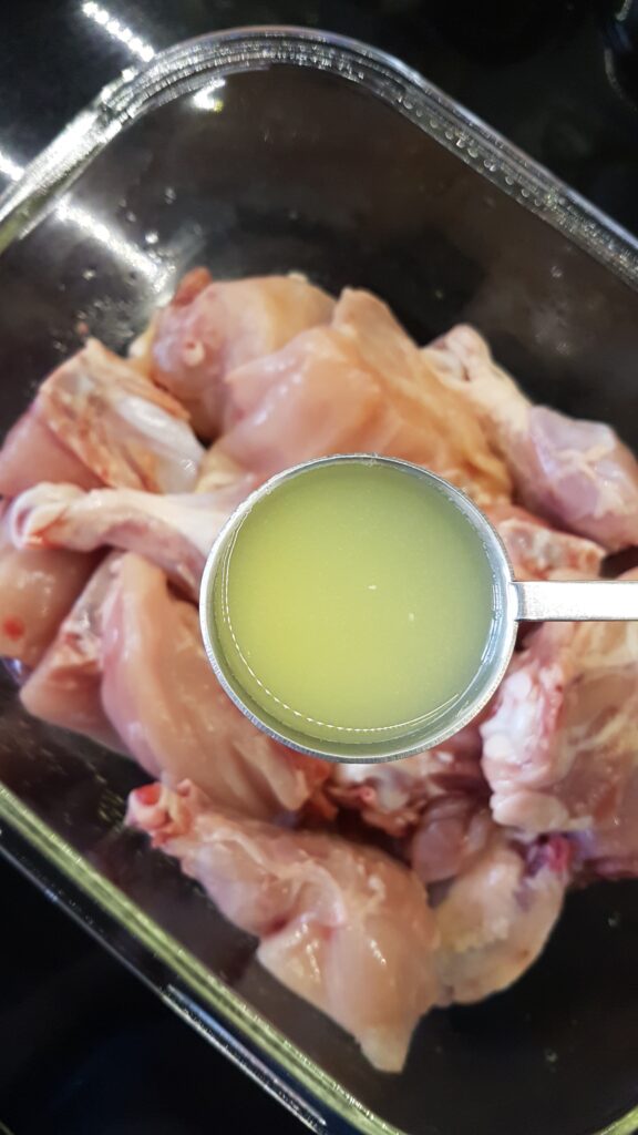Marinating chicken - Adding lemon juice