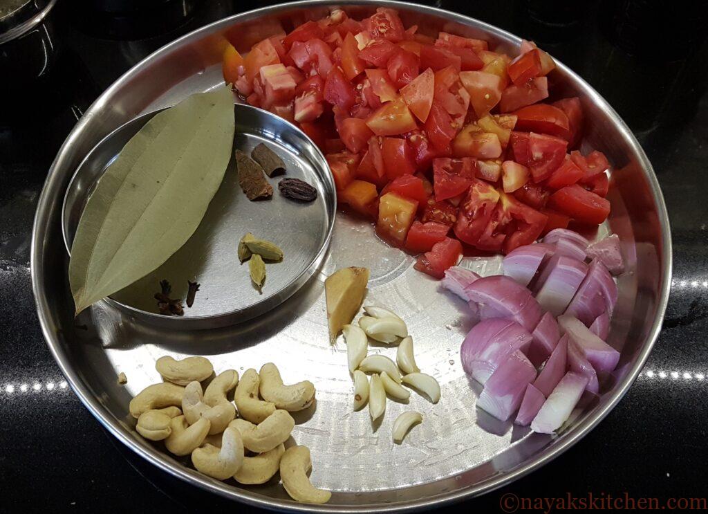 Ingredients for gravy base