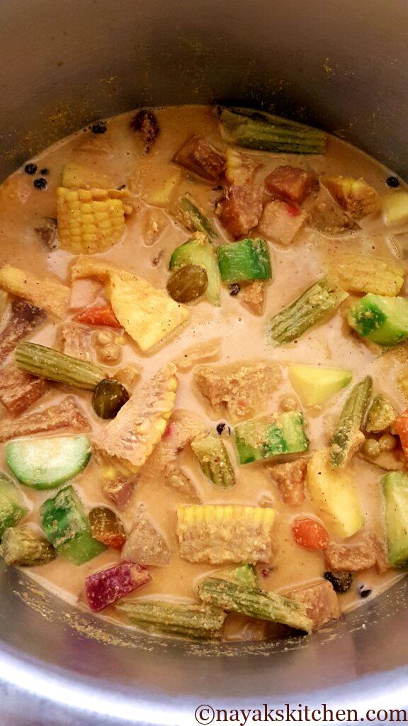 Mixing everything well