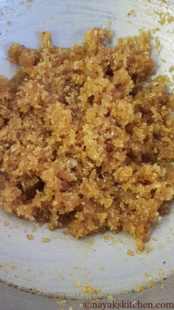 Mixing everything well