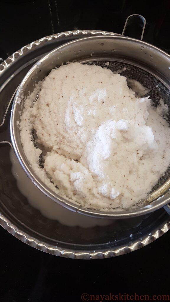 Extracting thick coconut milk