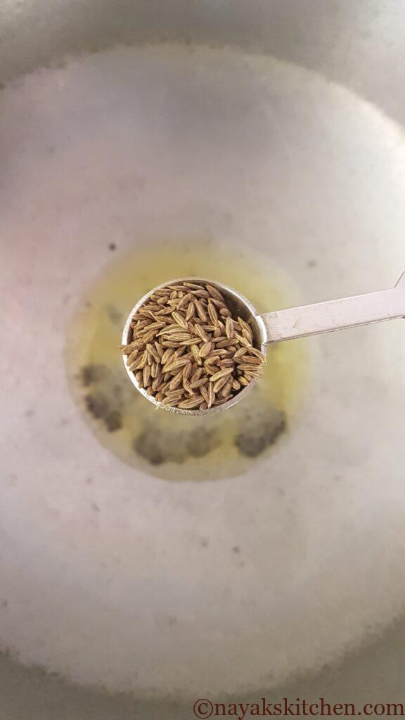 Adding cumin