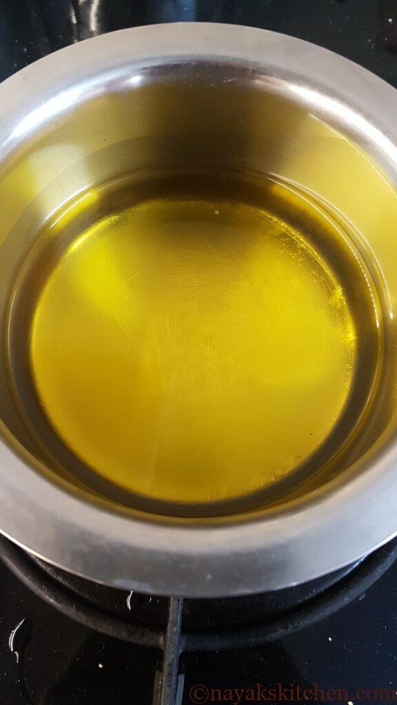 Heating ghee to make it warm