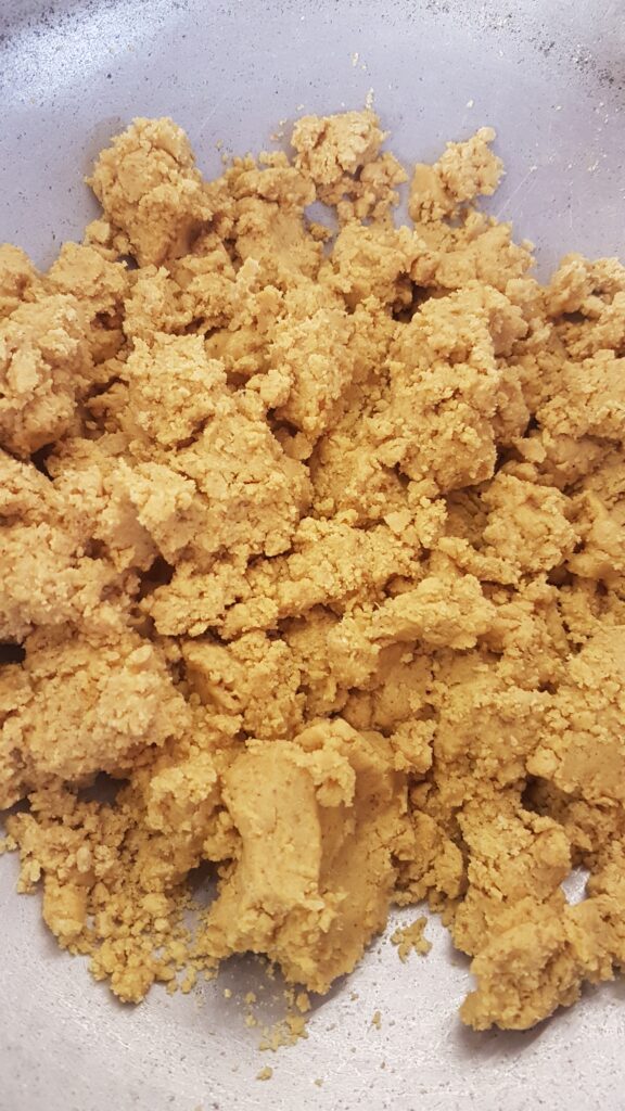 Ladoo mixture ready to be rolled