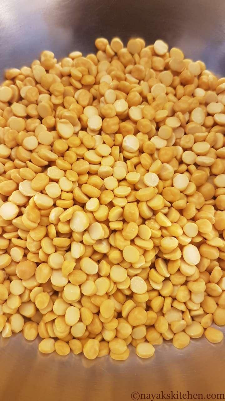 Chana dal (split chickpeas) for puran poli recipe