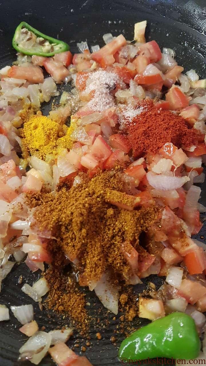 Add spice powders