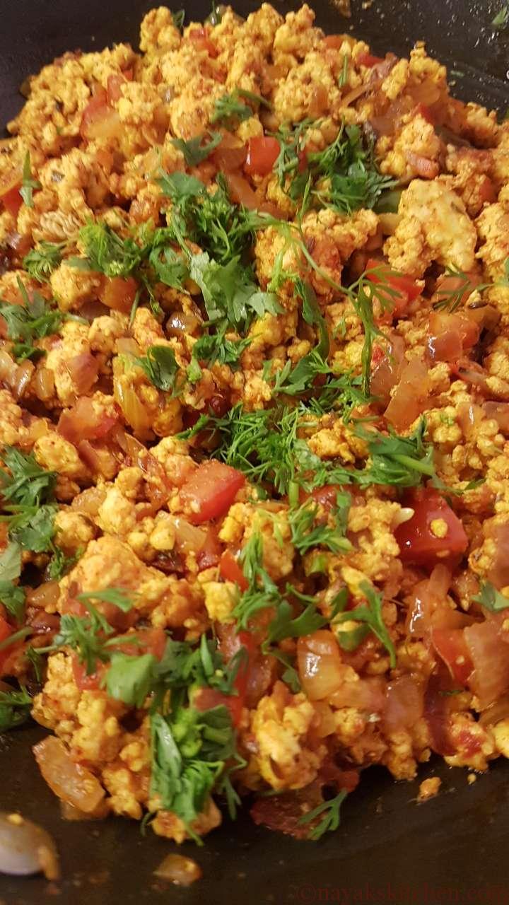 Add chopped coriander