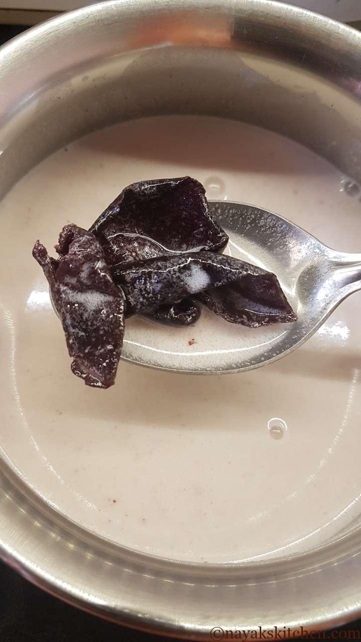 Removing kokum