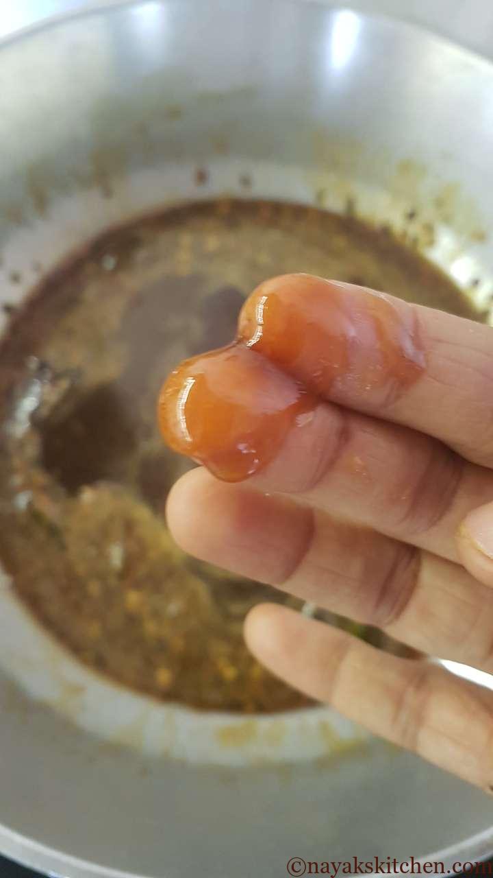 Jaggery syrup is ready