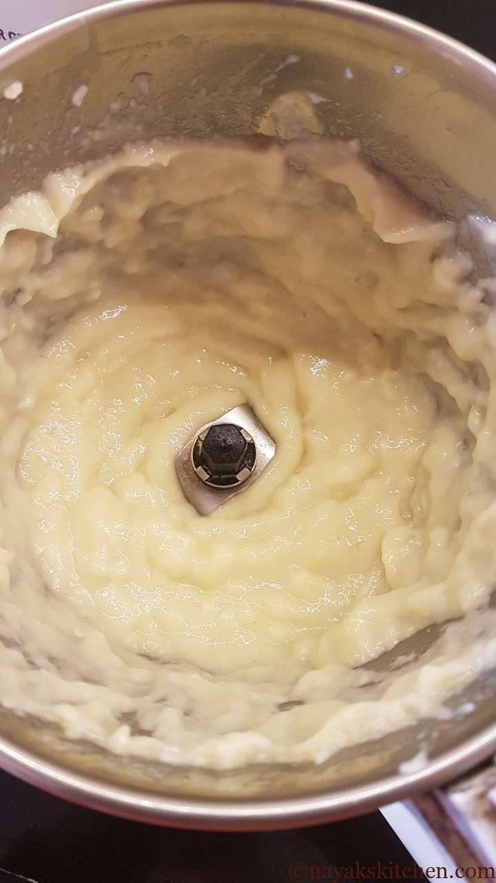 Grinding jackfruit to a pulp