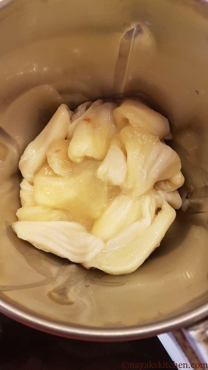 Jackfruit in a mixie jar