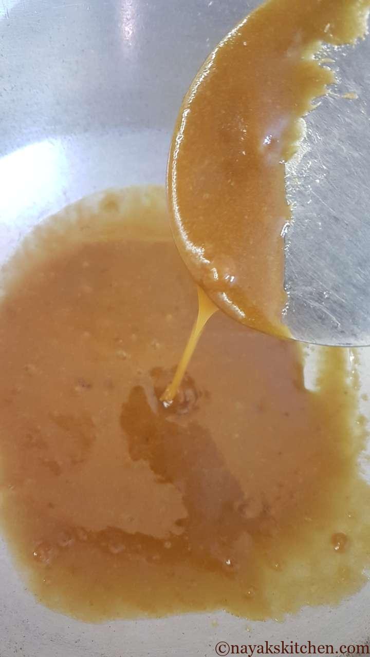 Jaggery has turned into a liquid slurry