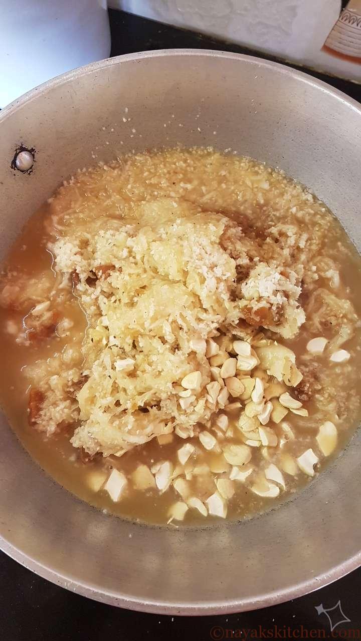 Mixture in a deep-bottomed kadhai