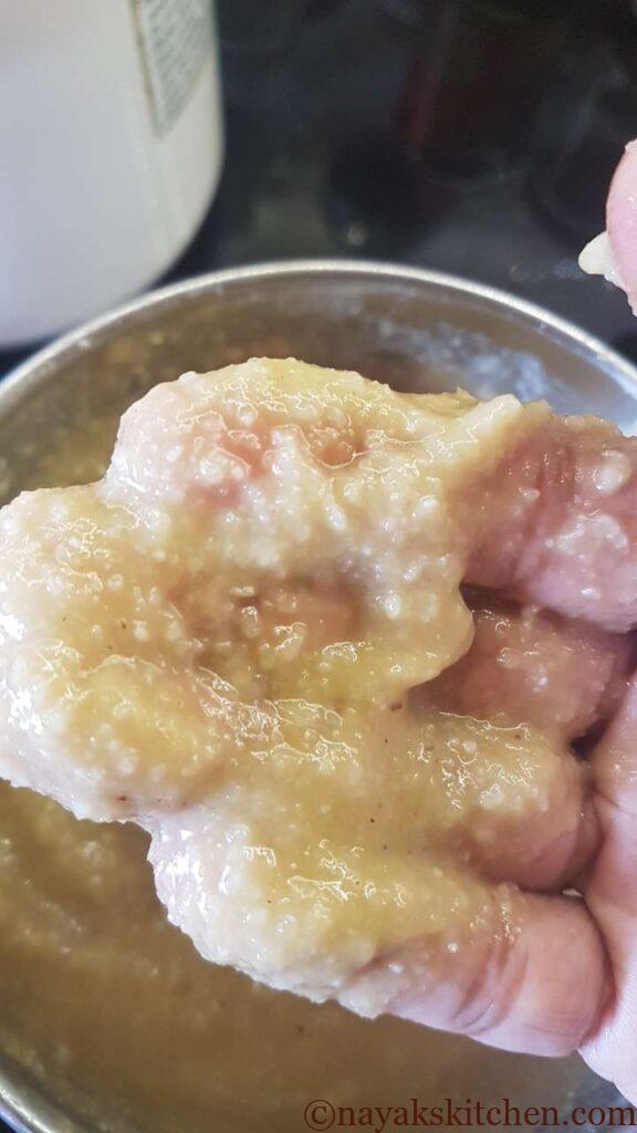 Coarse jackfruit idli batter