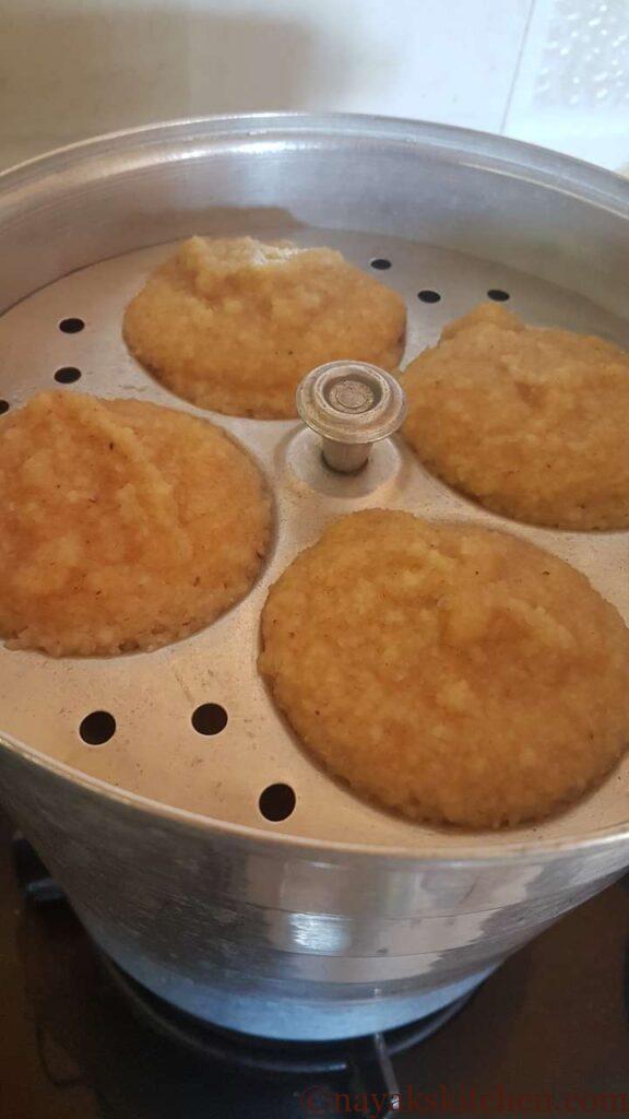 Steamed jackfruit idli