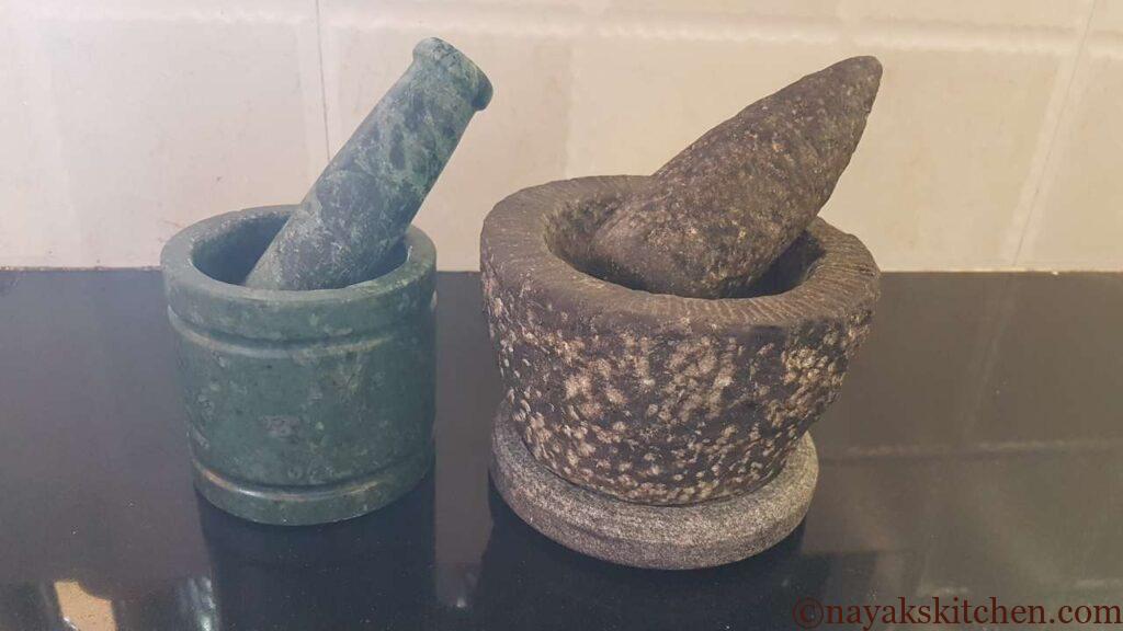 Marble and Stone mortar and pestle