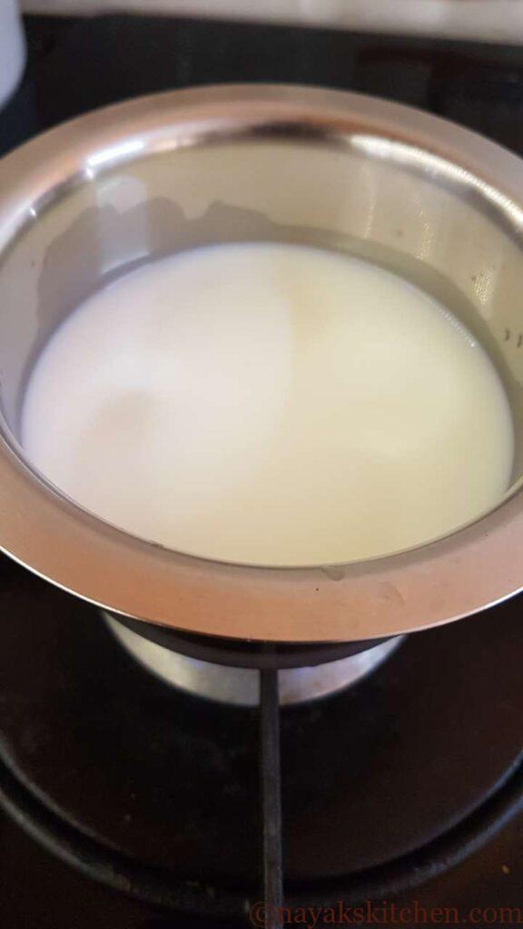 Boiling milk
