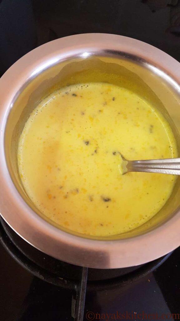 Mixing everything well