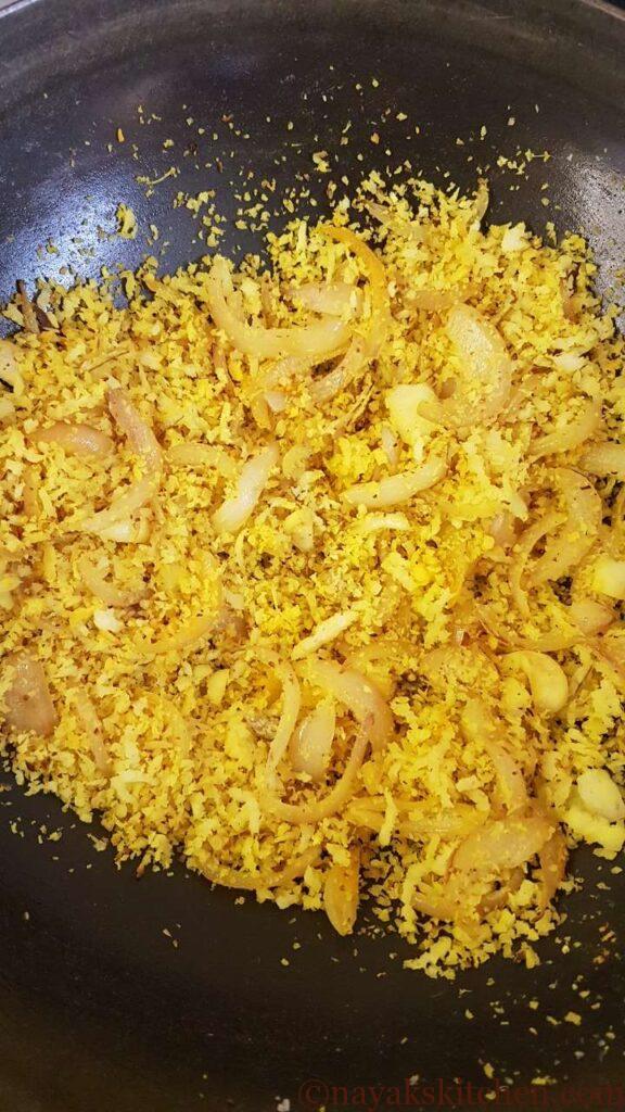 Roasted onion and coconut