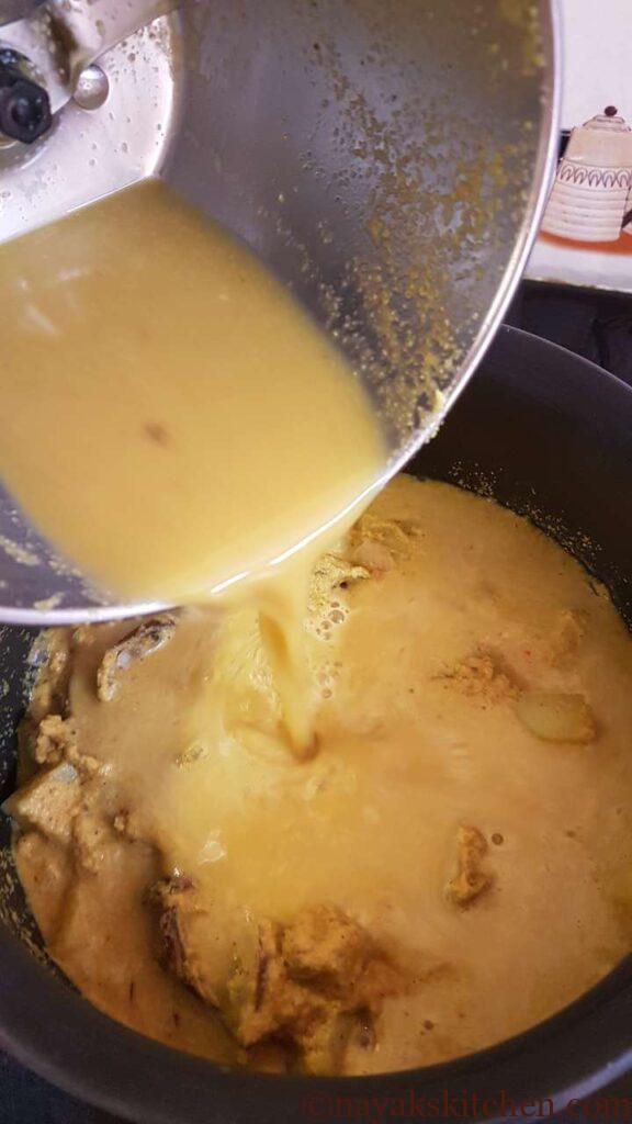 Adjusting the consistency of tisrya masala