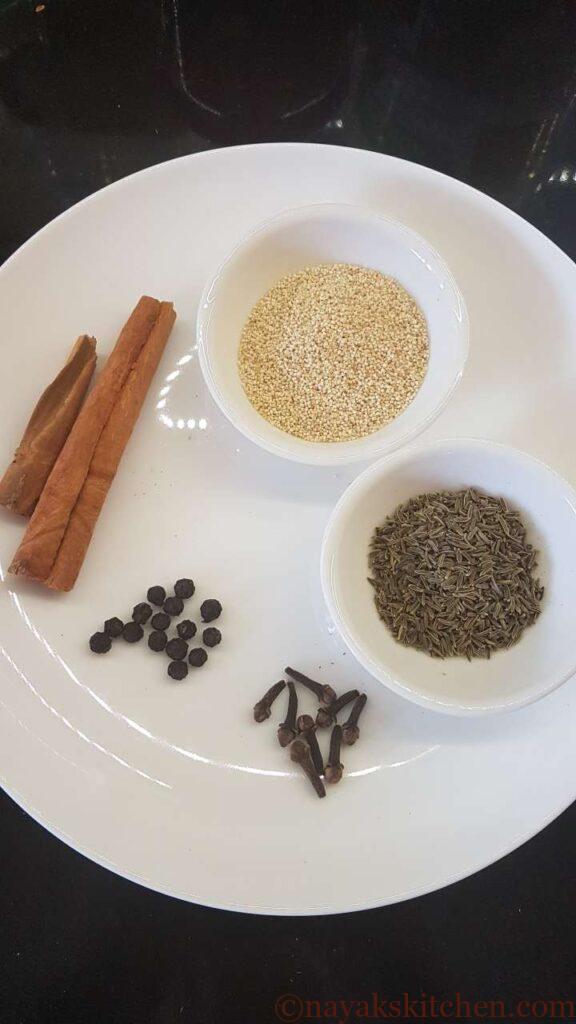 Chicken Cafreal ingredients/spices