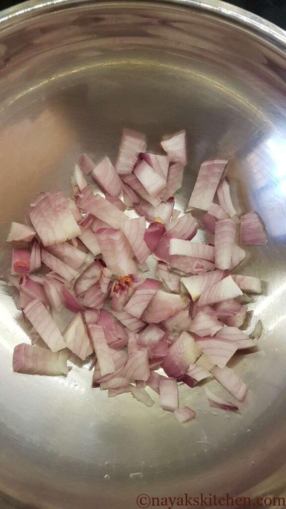 Sauteing onion